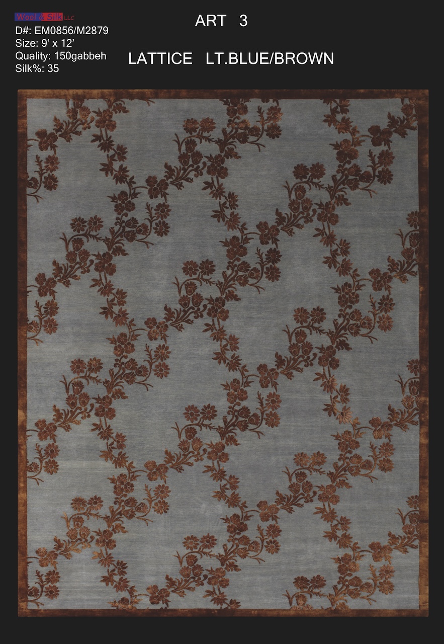 /Modern & Transtitional/Wool Silk/Lattice-Lt.-Blue-BrownEM0856A-M2879-9x12.jpg