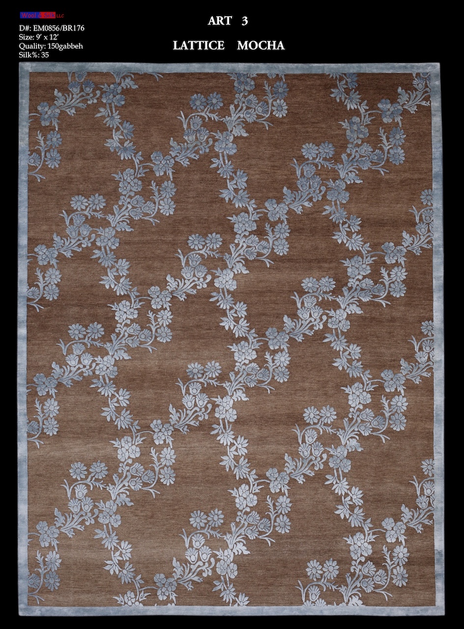 /Modern & Transtitional/Wool Silk/Lattice-MochaEMO856-BR176-9x12.jpg