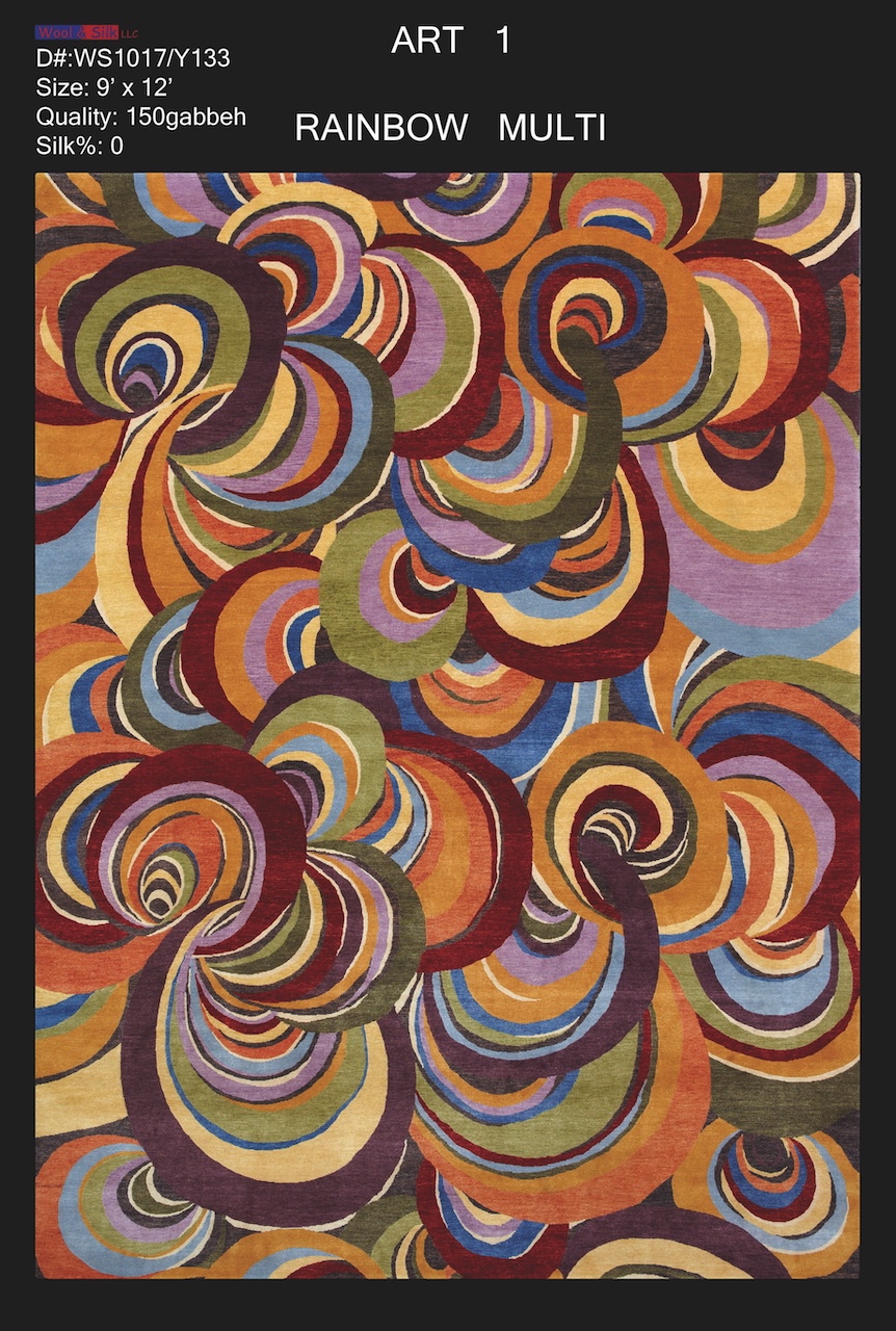/Modern & Transtitional/Wool Silk/Rainbow-MultiWS1017-Y133-9x12.jpg