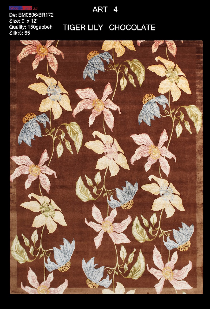 /Modern & Transtitional/Wool Silk/Tiger-Lily-ChocolateEM0806-BR172-9x12.jpg